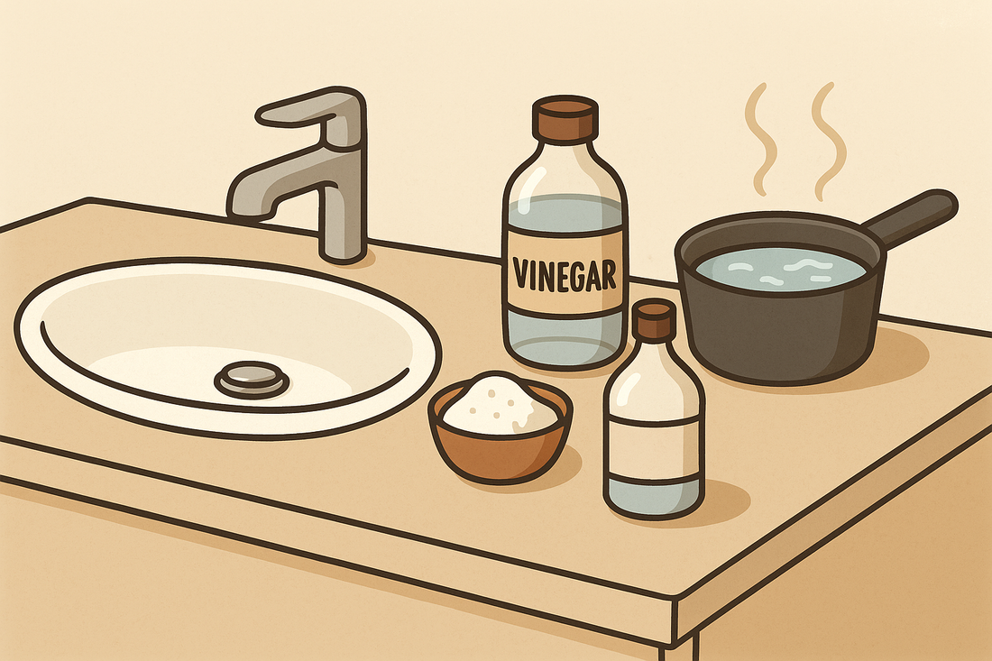 3 solutions pour déboucher un lavabo sans produits chimiques